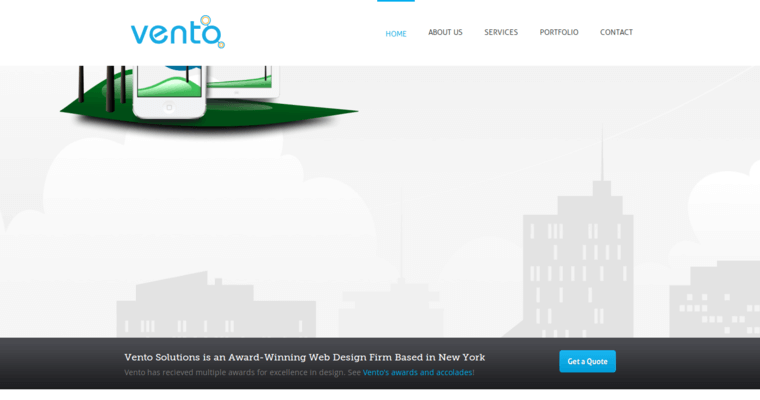 Home page of #3 Top Website Development Business: Vento Solutions
