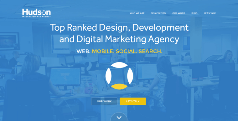 Home page of #16 Best Website Development Firm: Hudson Integrated