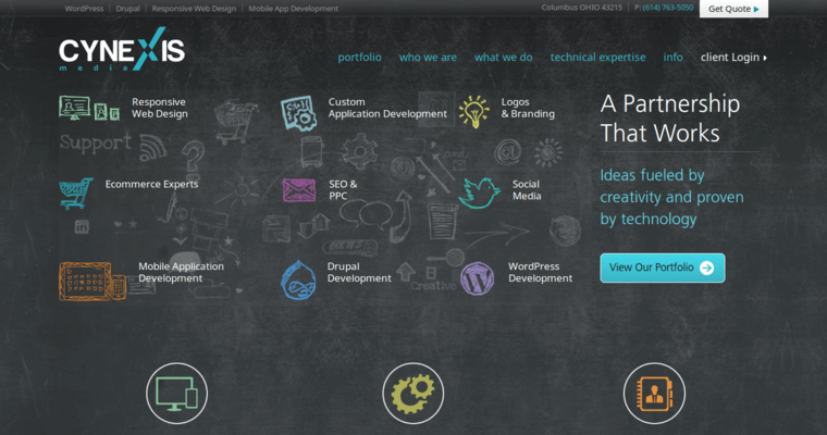 Home page of #19 Best Web Development Firm: Cynexis