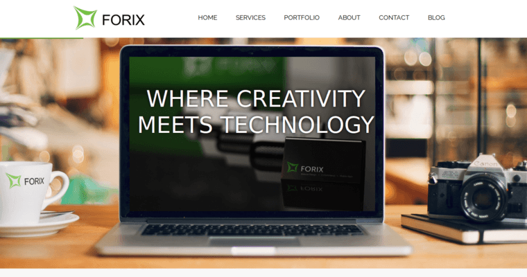 Home page of #6 Best Mobile App Firm: Forix Web Design