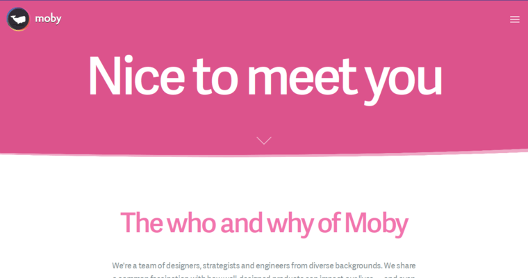 About page of #1 Best iOS App Development Agency: Moby Inc