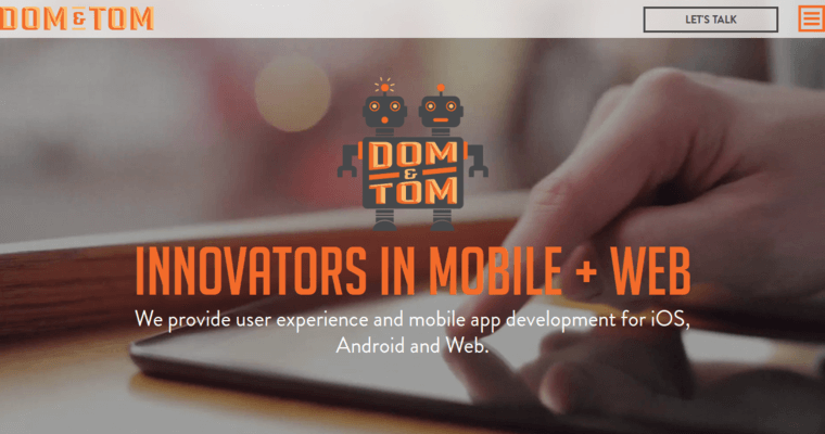 Service page of #7 Best iPhone App Company: Dom and Tom