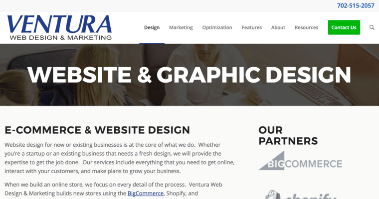 Design page of #1 Best BigCommerce Design Company: Ventura