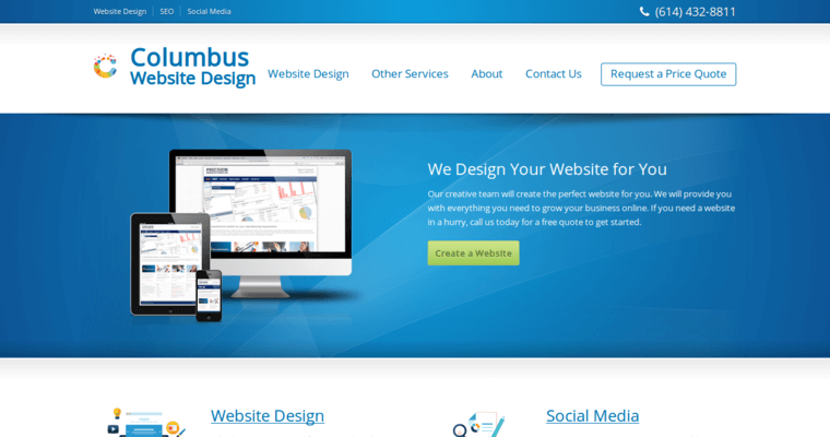 Home page of #7 Best Columbus Web Development Firm: Columbus Website Design