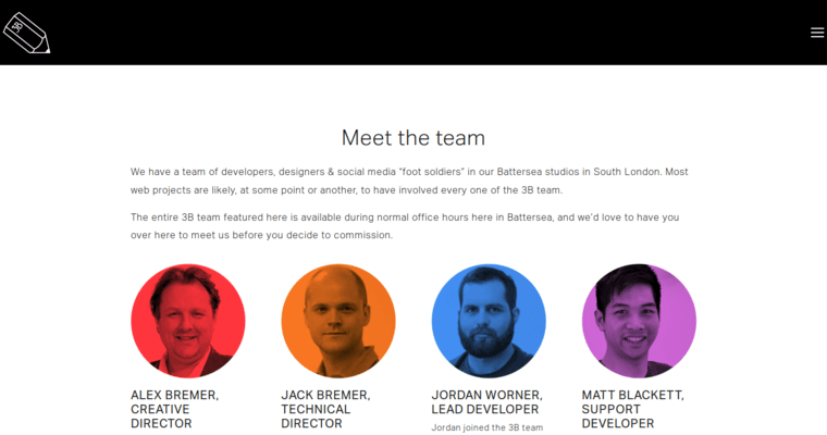 Team page of #9 Best Drupal Web Design Firm: 3B Digital