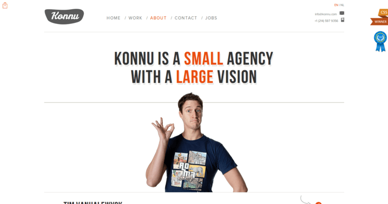About page of #10 Top Drupal Web Design Firm: Konnu