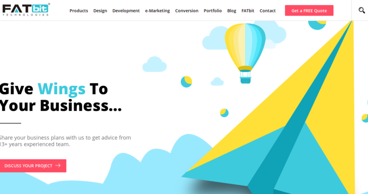 Home page of #10 Top Joomla Web Design Firm: FatBit