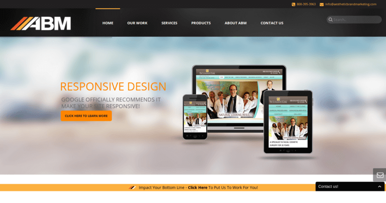 Home page of #3 Top Medical Web Design Agency: Aesthetic Brand Marketing