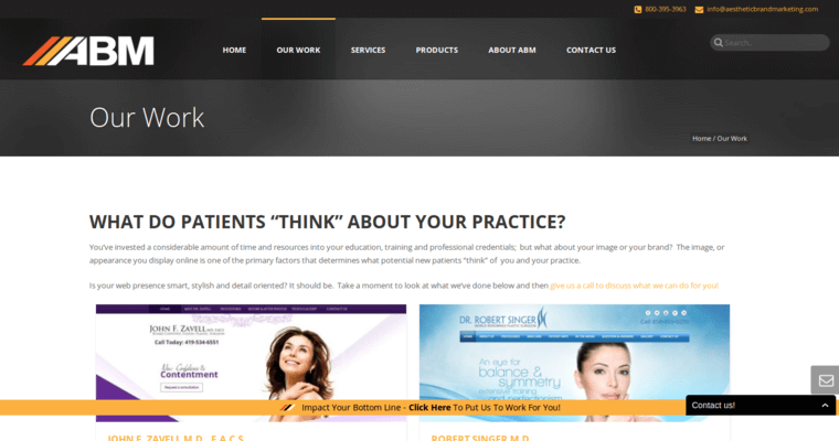 Work page of #3 Best Medical Web Design Business: Aesthetic Brand Marketing