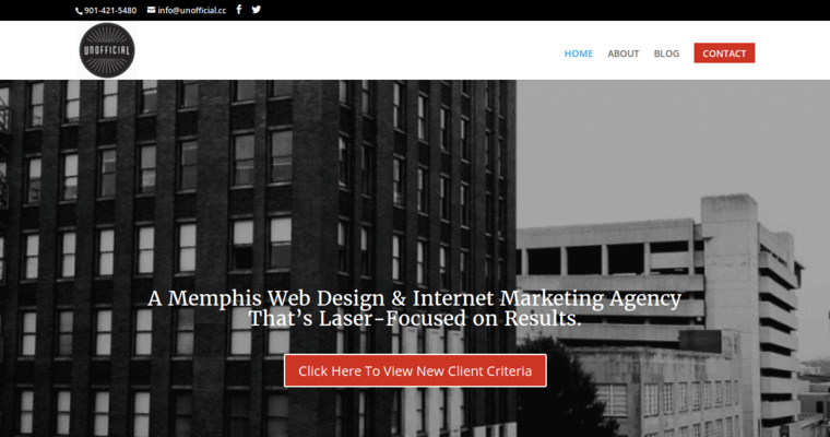 Home page of #8 Best Memphis Web Development Agency: Unofficial