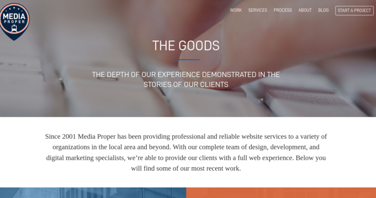 Work page of #3 Top Philadelphia Web Design Firm: Media Proper