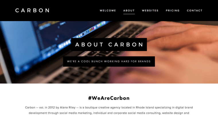 About page of #3 Best Providence Web Design Agency: Carbon Creative Agency