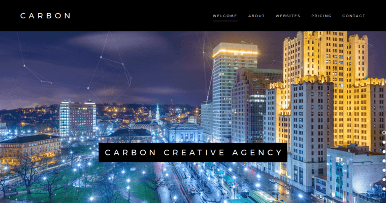 Home page of #3 Top Providence Web Design Firm: Carbon Creative Agency