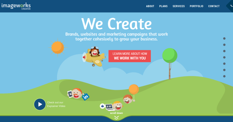 Home page of #7 Top Responsive Website Development Company: Image Works Creative