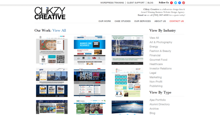 Work page of #10 Leading SEO Web Design Business: CLiKZY Creative