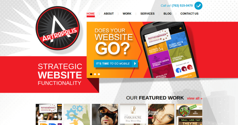 Home page of #4 Top SEO Website Design Firm: Artropolis
