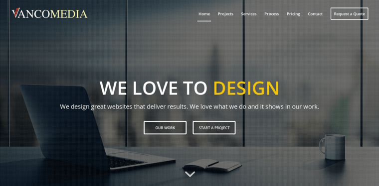 Home page of #6 Best Vancouver Web Development Business: VancoMedia Web Design & Branding