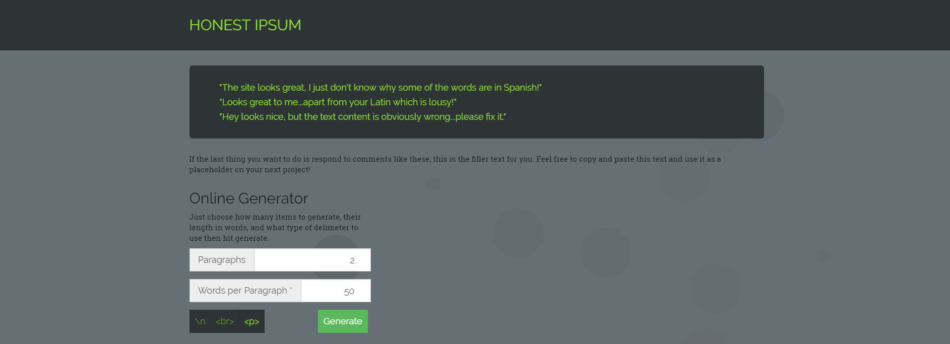 How Honest Ipsum Generator Can Benefit Your Creative Process