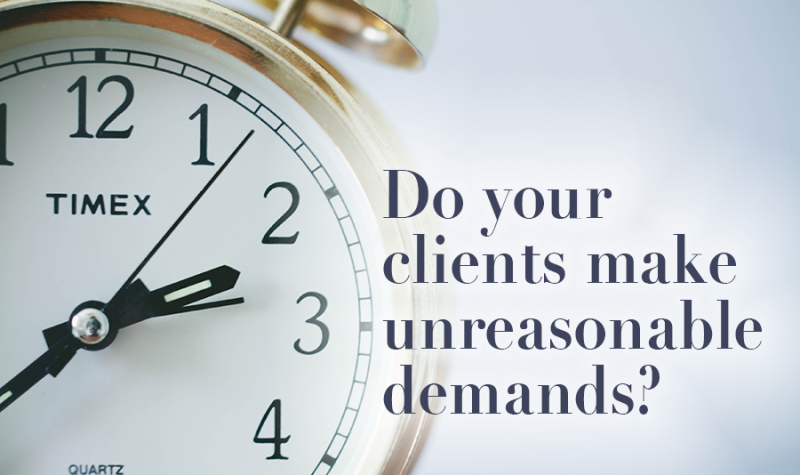Having trouble with unreasonable clients? Manage them with contracts.