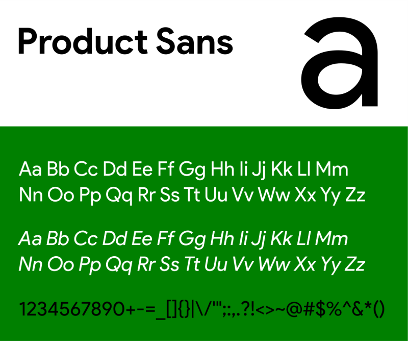 The Google Proprietary Product Sans Font Has Not Been Stolen
