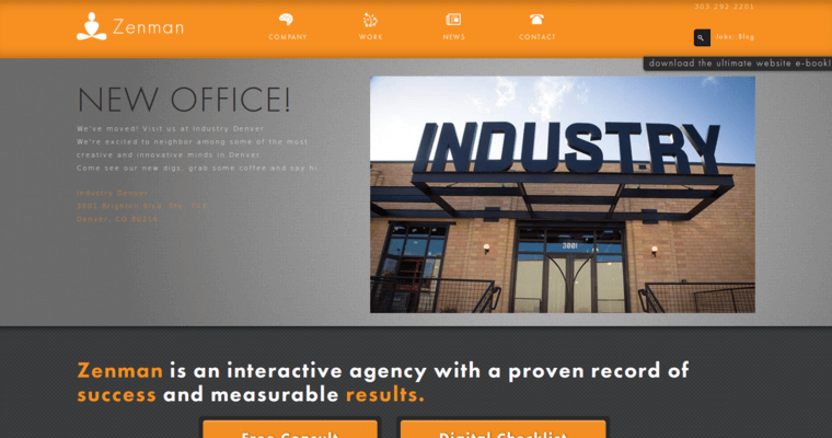 Home page of #5 Best Website Design Agency: Zenman