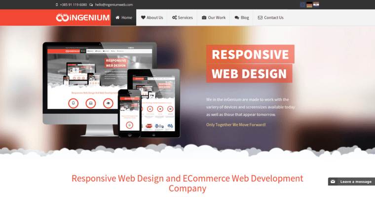 Home page of #14 Top Web Development Firm: iNGENIUM