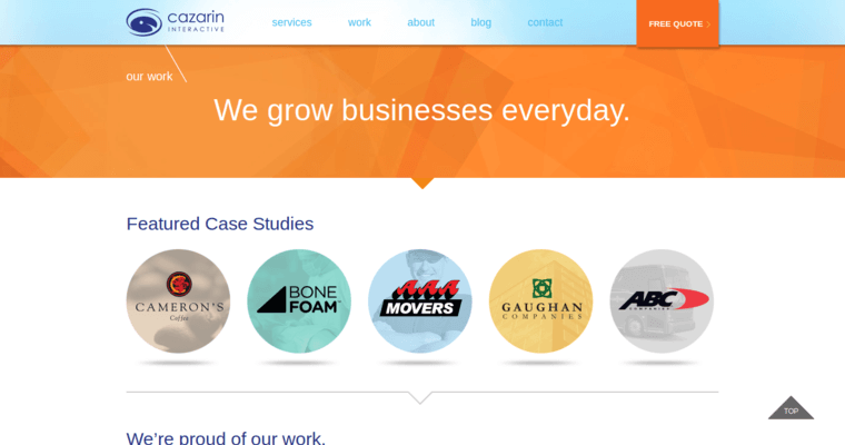 Work page of #12 Leading Website Development Company: Cazarin