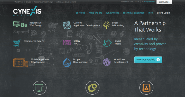 Home page of #13 Best Web Design Business: Cynexis