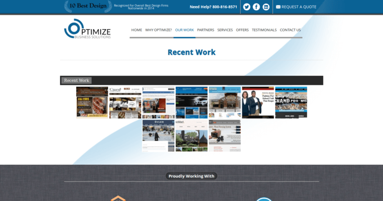 Work page of #14 Best Website Design Agency: Optimize