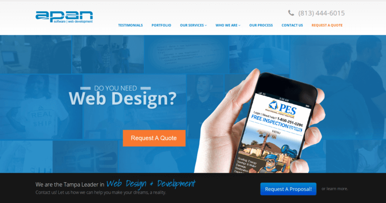 Home page of #20 Leading Website Development Agency: Apan Software