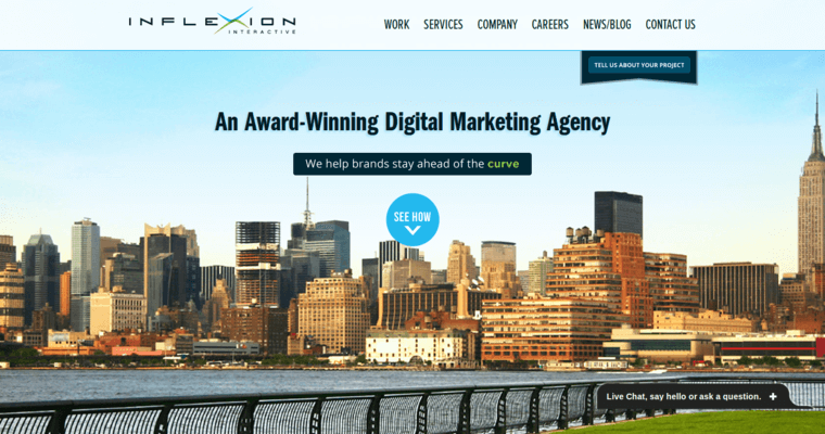 Home page of #12 Leading Website Design Agency: Inflexion Interactive