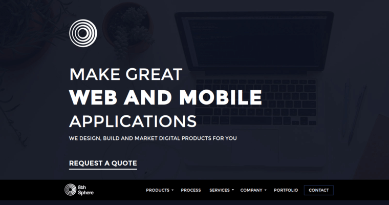 Home page of #21 Best Web Design Business: 8th Sphere