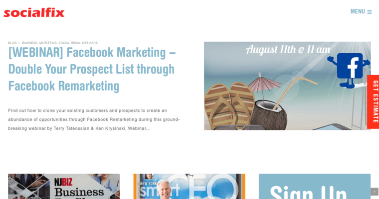 Blog page of #7 Leading Website Design Agency: SocialFix