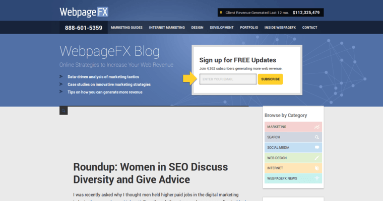 Blog page of #4 Leading Web Design Firm: WebpageFX