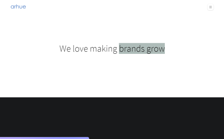 About page of #4 Top Web Design Firm: Arhue