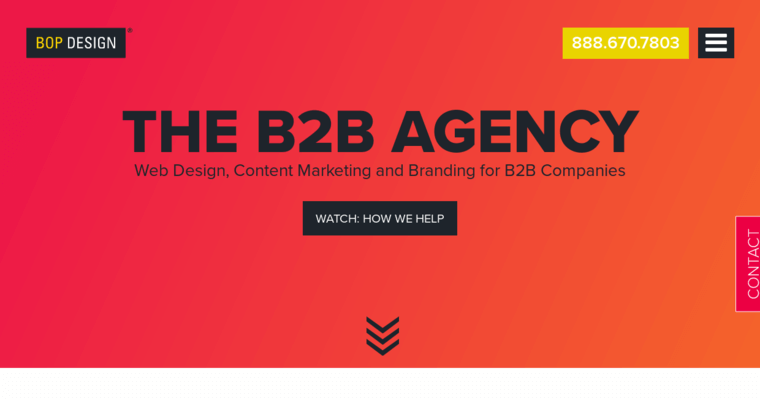 Home page of #11 Leading Website Design Company: BOP Design