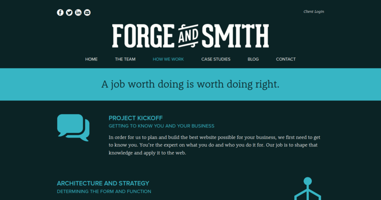 Work page of #30 Top Web Design Company: Forge and Smith