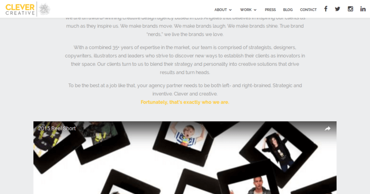 About page of #11 Top Website Design Firm: Clever Creative