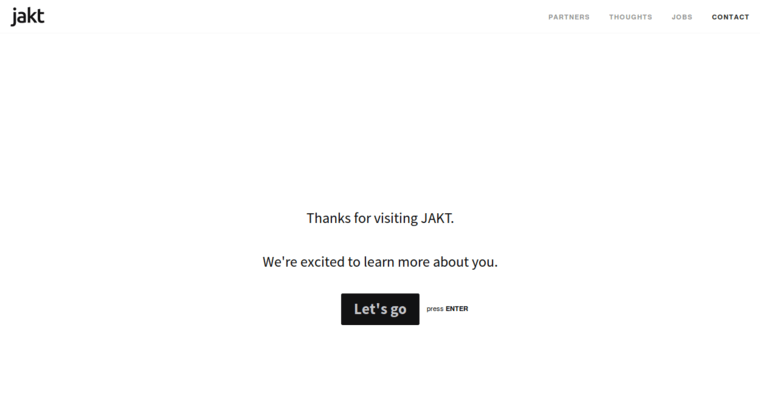 Contact page of #9 Best Web Design Firm: jakt