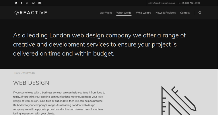 Company page of #20 Best Web Development Firm: Reactive Graphics