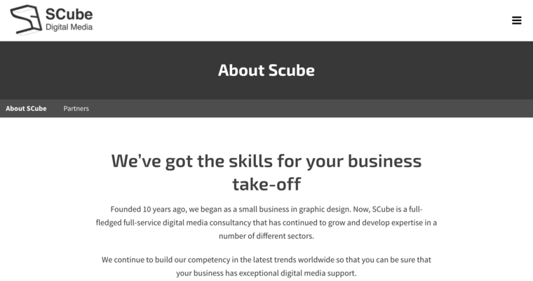 About page of #14 Best Website Development Agency: The SCube 