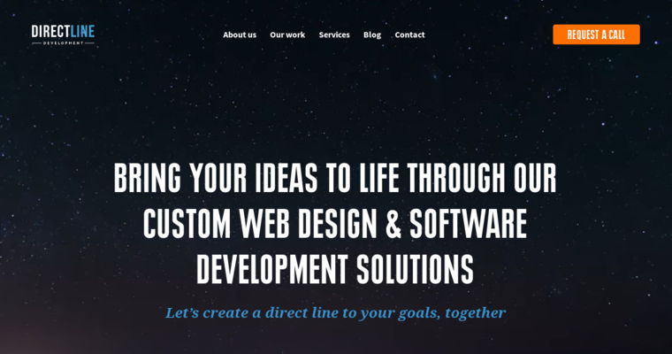 Home page of #22 Best Website Design Firm: DirectLine Development