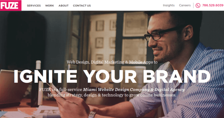 Home page of #24 Best Website Development Company: Fuze Inc