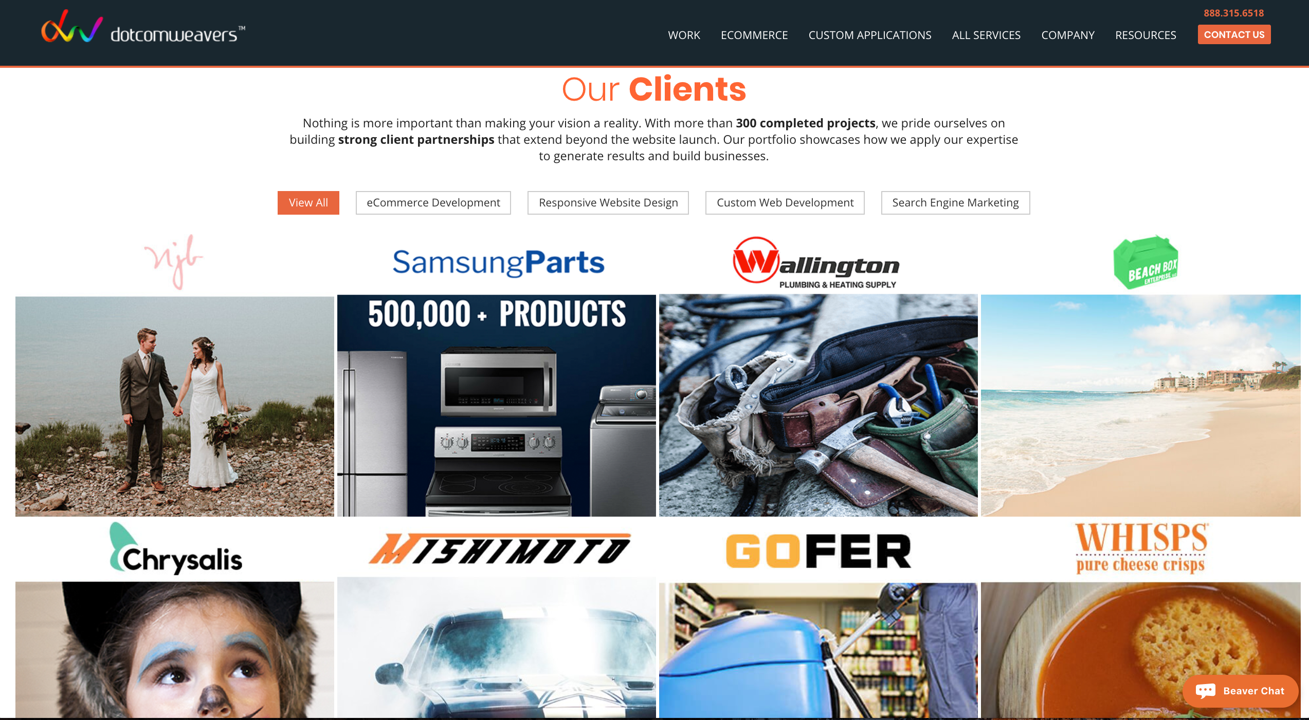 Contact page of #6 Top Website Design Company: Dotcomweavers