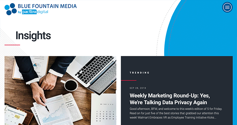 Blog page of #2 Best Web Development Business: Blue Fountain Media