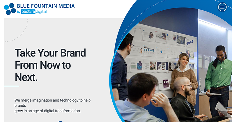 Home page of #2 Best Website Design Business: Blue Fountain Media