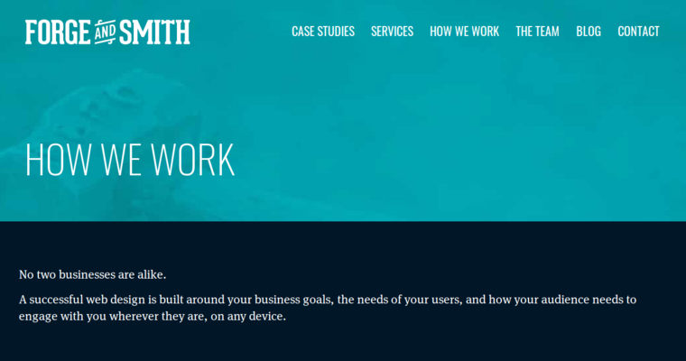 Work page of #28 Best Web Design Firm: Forge and Smith