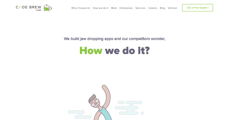 How page of #4 Top Android App Firm: Code Brew