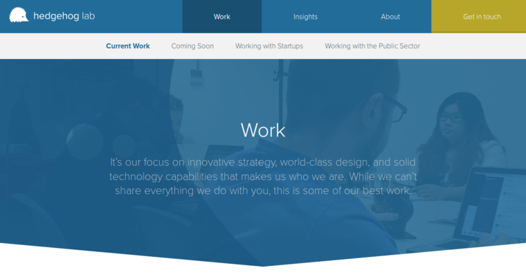 Work page of #10 Leading Mobile App Company: Hedgehog Lab