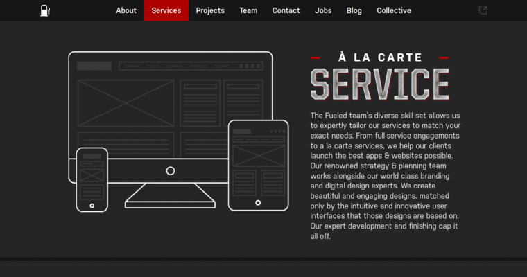 Service page of #9 Top App Agency: Fueled